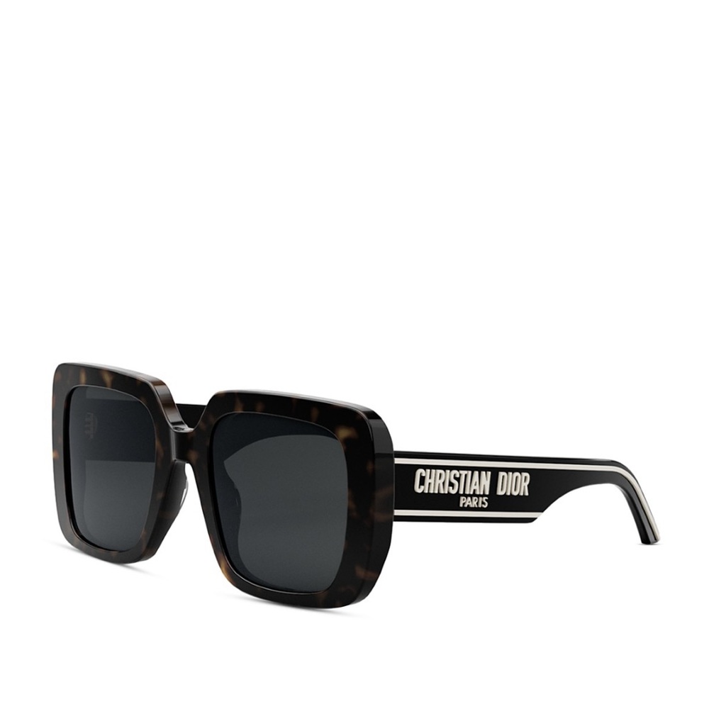 SOLD NWT Authentic Dior Wildior S3U Geometric Sunglasses Dark Havana/Gray Solid